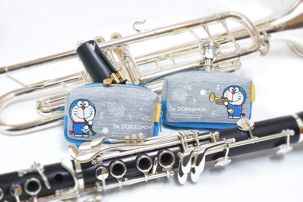 Nonaka Trombone Mouthpiece Sanrio Design Pouch, "I'm Doraemon"