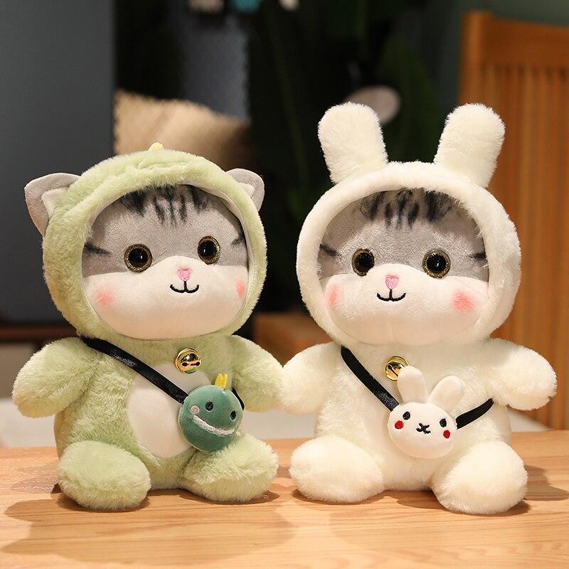 1 шт. 30/40 см Kawaii Cat плюшевые игрушки Прекрасный Косплей Единорог Динозавр Кролик Плюшевые Куклы Мягкая Подушка с Животными Для Детей