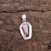 Coffin Morganite Gemstone Wife Gift Art Deco Pendant Jewelry 925 Sterling Silver PP-53-3