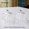 French Luxury Crystal Glass Candy Bowl: Exquisite Transparent Sugar or Jewelry Storage Jar