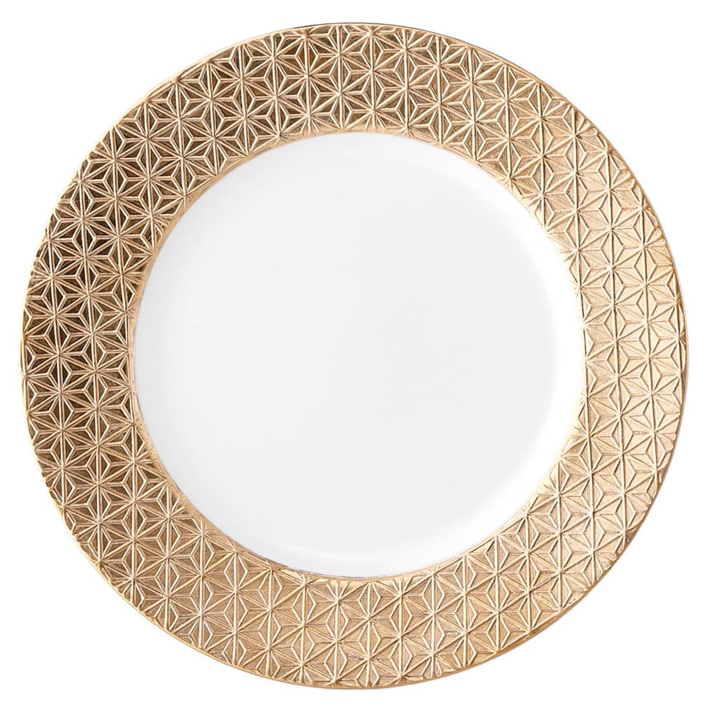 yamakaXODA POTTERY Auspicious Zipangu Dinner Set of Diameter X Gold and Mino Auspicious Plates, 2, 27.5cm 2.5cm Height, Silver, Ware, Charm, Gift,