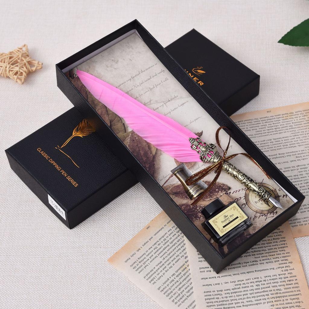 Перьевая ручка, Набор держателей для чернильной ручки, Ручка Классический стиль Письмо Рождественский подарок