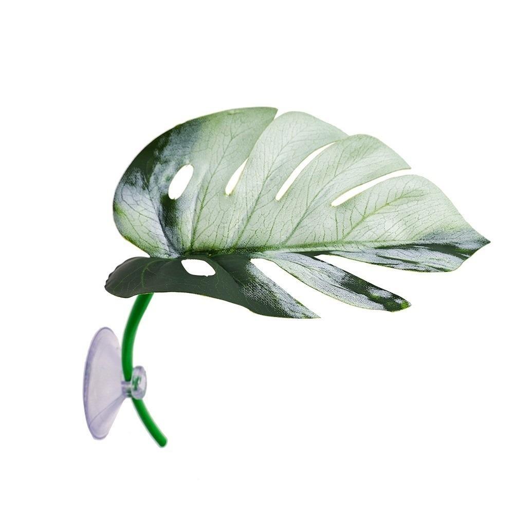 1/4PCS Green Leaf Betta Fish Rest Aquarium-Safe Simulated Lotus Floating Bed Suction Cup Fighting Perch Leaf Hammock