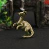 Solid Brass Jurassic Dinosaur Small Statue Office Desktop Ornaments Tea Pet Crafts Animal Figurines Miniatures Children Toy Gift