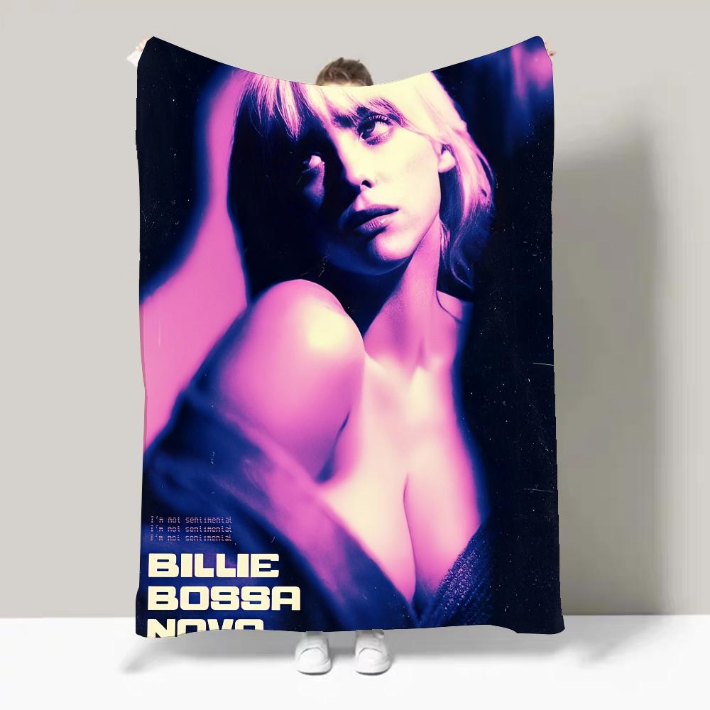 Singer B-Billie-Girl E-eilish Blanket Design Lightweight For Dorms, Naps, Living Room, Office,Sofa,All-Season