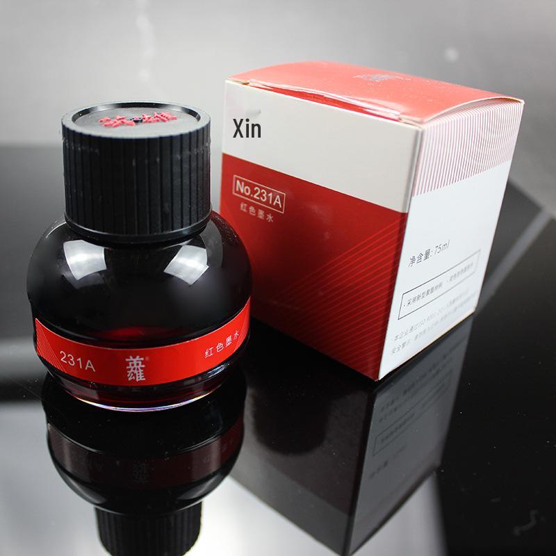 Набор чернил Hero: 231A Красный, 232A Сине-черный, 233A Чисто-синий, 234A Черный уголь, 70 мл Чернила для перьевой ручки.