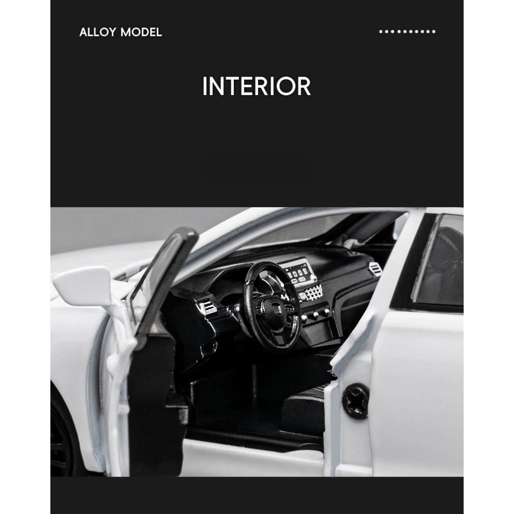 1/32 Honda Accord Alloy Muscle Car Model Sound and Light Pull Back Children's Toy Collectibles Birthday Gift