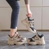 Внутренние увеличивающие рост папины кроссовки женская обувь маленький человек 2025 осень и зима бархатные ретро европейские товары толстая подошва легкие повседневные спортивные туфли