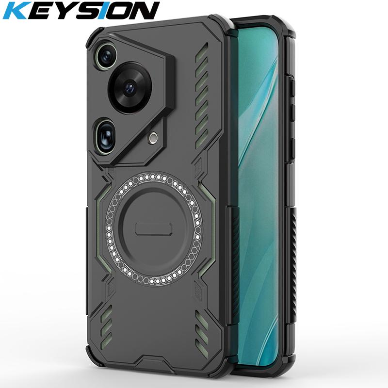 KEYSION Чехол с полым рассеивателем тепла для Huawei Pura 70 Pro+ Магнитное охлаждение Ударопрочный чехол для телефона Huawei Pura 70 Ultra
