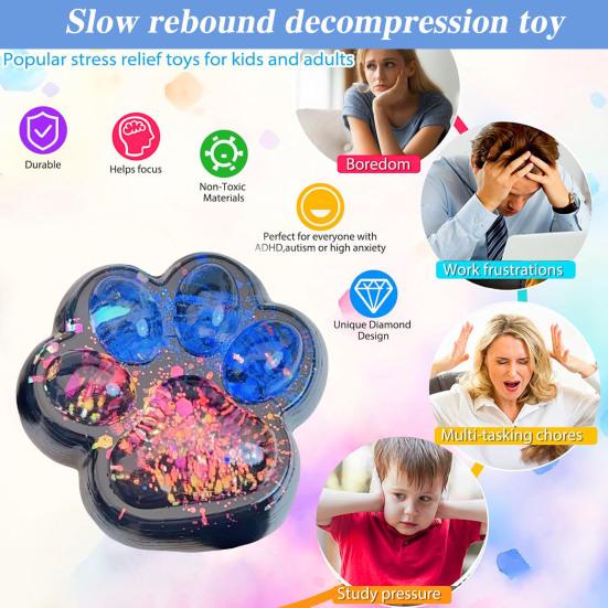 Игрушка для снятия стресса «кошачья лапка», сенсорная игрушка «щипок лапки» для котят, для детей и подростков, для взрослых, мягкая игрушка-антистресс из термопластичной резины, игрушка-непоседа «лапа животного»