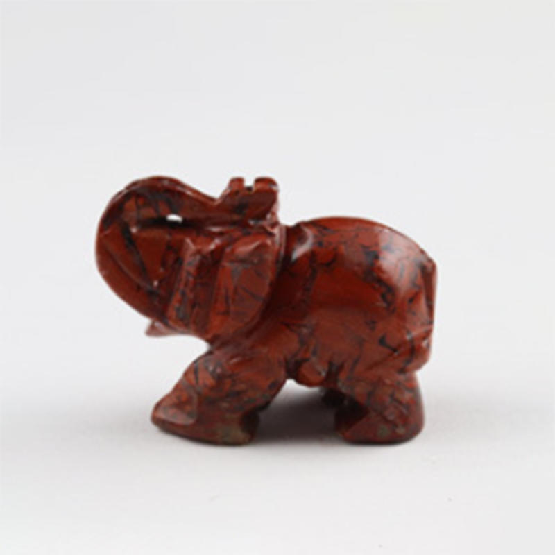 Natural Stone Elephant Statue Traditional Handcrafted Animal Shape Stone Small Home Decor Desk Ornament Exquisite Home Office Shop Car Decor Gift