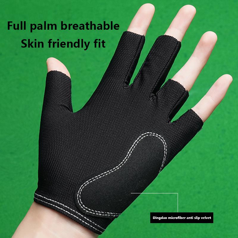 *Hot Sale.1Pc Billiards Glove Left Hand Snooker 5-Finger Glove Anti-slip Breathable Billiard Training Gloves For Men And Women