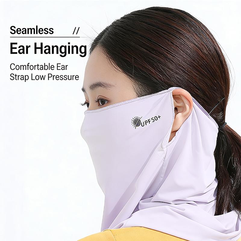 Sunscreen Face Veil Women Ice Silk Cooling Breathable Cycling Face Mask Summer Durable Anti UV Sun Protection Hiking Face Cover