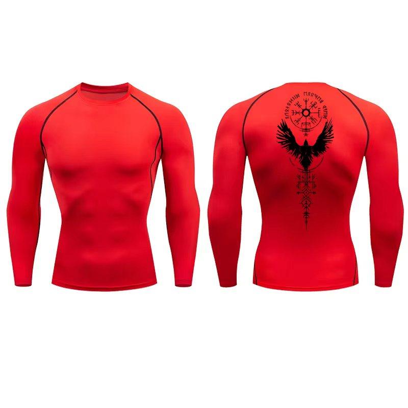 Мужская футболка Мужская Спортивная футболка для бега Мужские Компрессионные Топы для фитнеса Футболка Быстросохнущая Плотная Тренировочная Спортивная рубашка для бега 851