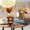 Декор из смолы Гномы-коровы Подсолнух Кукла-корова Деревенский дом Сад Коровьи украшения Домашний декор