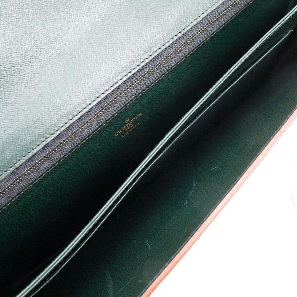 LOUIS VUITTON Selbit Business bag Nume leather vintage Camel Nomad mens Used