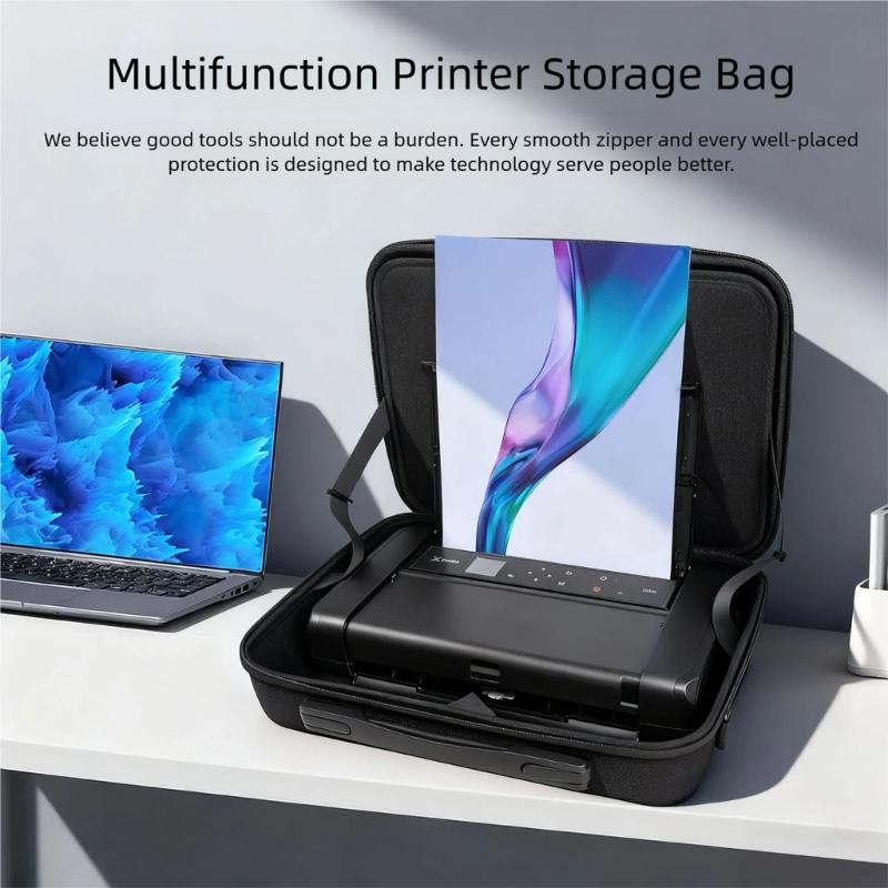Lightweight Hard Travel Case Wireless Printer Case Portable Printer Storage Bag Easy Movement for TR160/TR150 Accessory