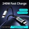 240 В PD3.1 48 В 5 А Кабель для быстрой зарядки USB C на Type C Кабель Цифровой дисплей 1 м / 2 м Провод для передачи данных Для мобильного телефона Macbook IPad Ноутбука