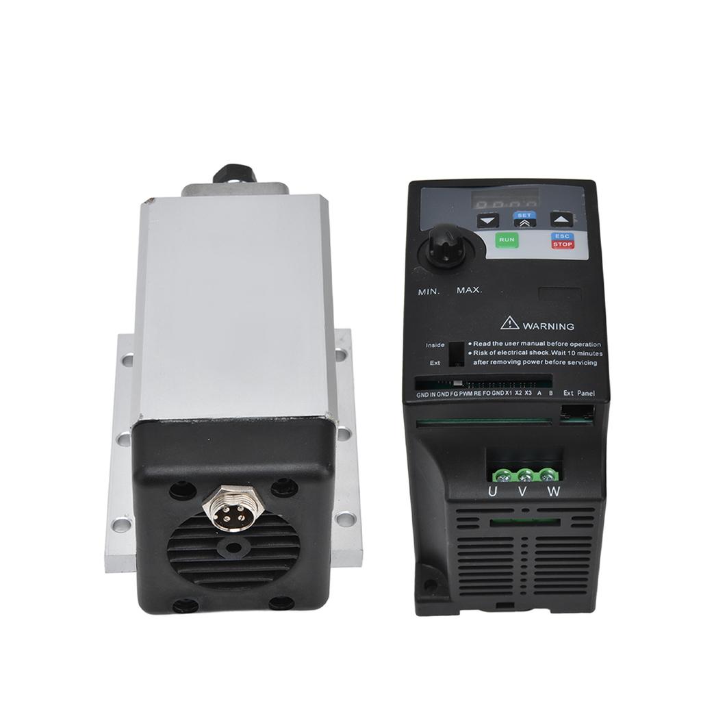 Комплект шпиндельного двигателя с воздушным охлаждением 0,55 Нм 700 Вт Бесщеточный двигатель и инвертор привода 600 Вт Цанга ER11A AC 110 В