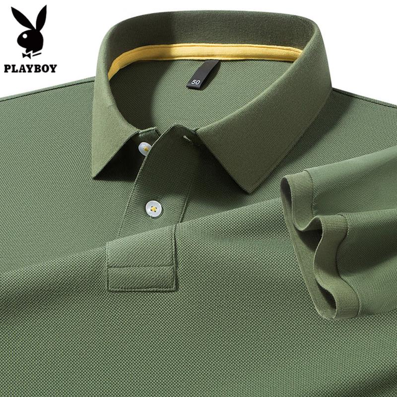 PLAYBOY Мужская хлопковая футболка-поло с коротким рукавом