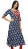 Bimba Womens Designer Angrakha Style Cotton Kurta Kurti Formal Ethnic Wear