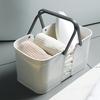 Корзина для хранения Портативная душевая корзина с ручкой Большая вместимость Органайзер для ванной комнаты Корзина с дренажными отверстиями