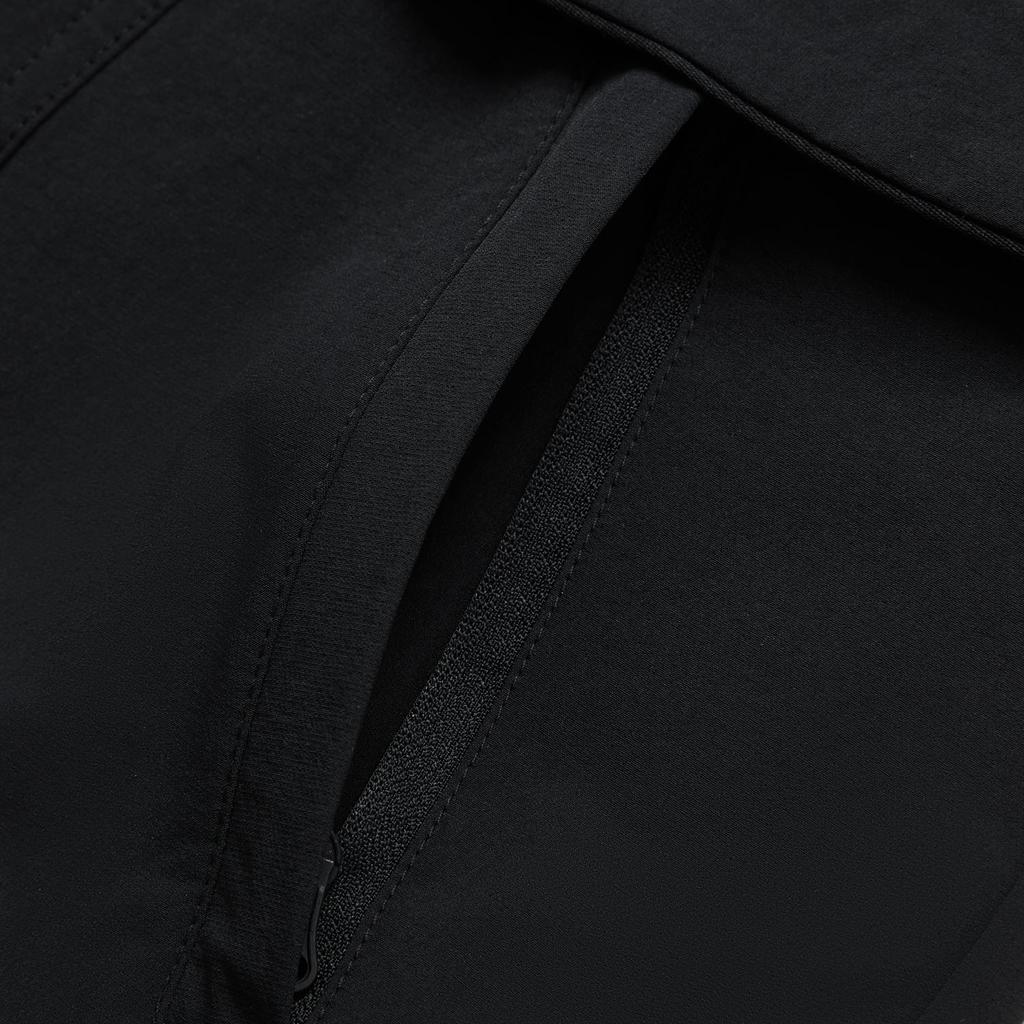 Li-Ning Ruffled Water-Resistant Hooded Loose Cycling Camping Windproof Warm Outdoor Casual Short Jacket Women Jackets Black AFDU942-2