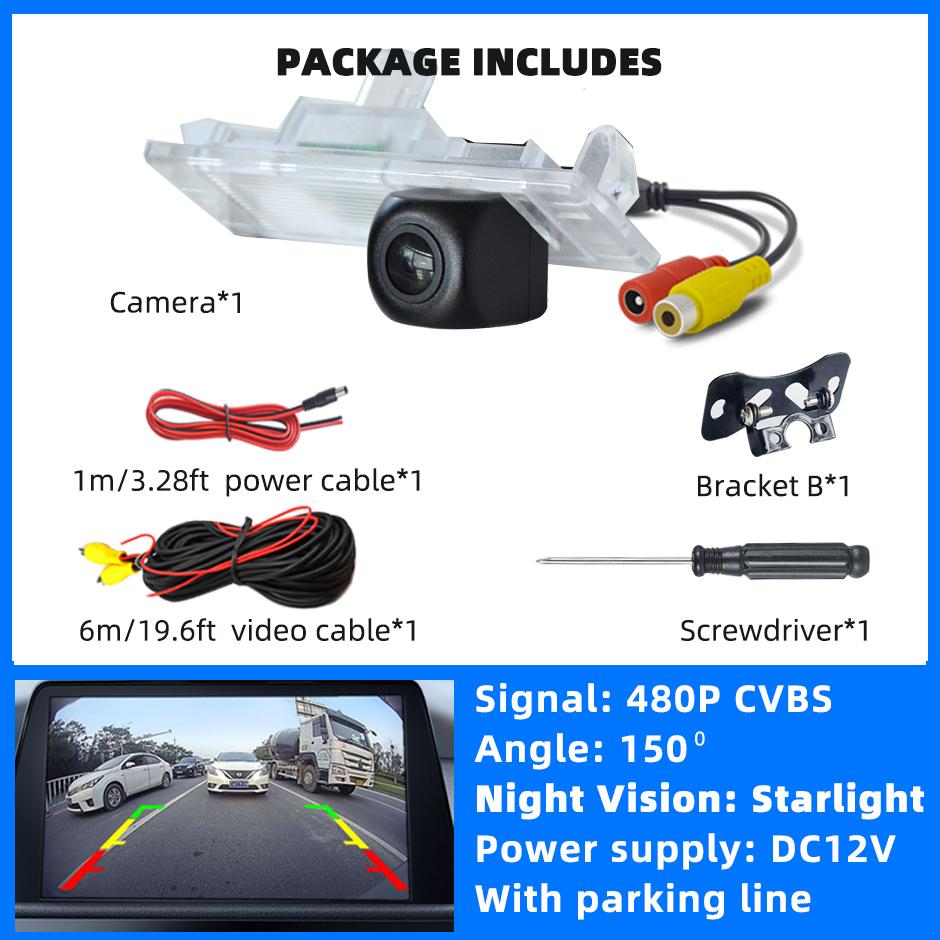 HD Rear View Backup Camera Reverse AHD or CVBS License Plate Light Parking Safety FitsBMW 1 6 Z Series Mini Clubman Countryman.