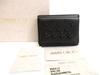 Authentic Stars Black Leather Trifold Wallet Compact Wallet BEALE AOR #a715  Refurbished