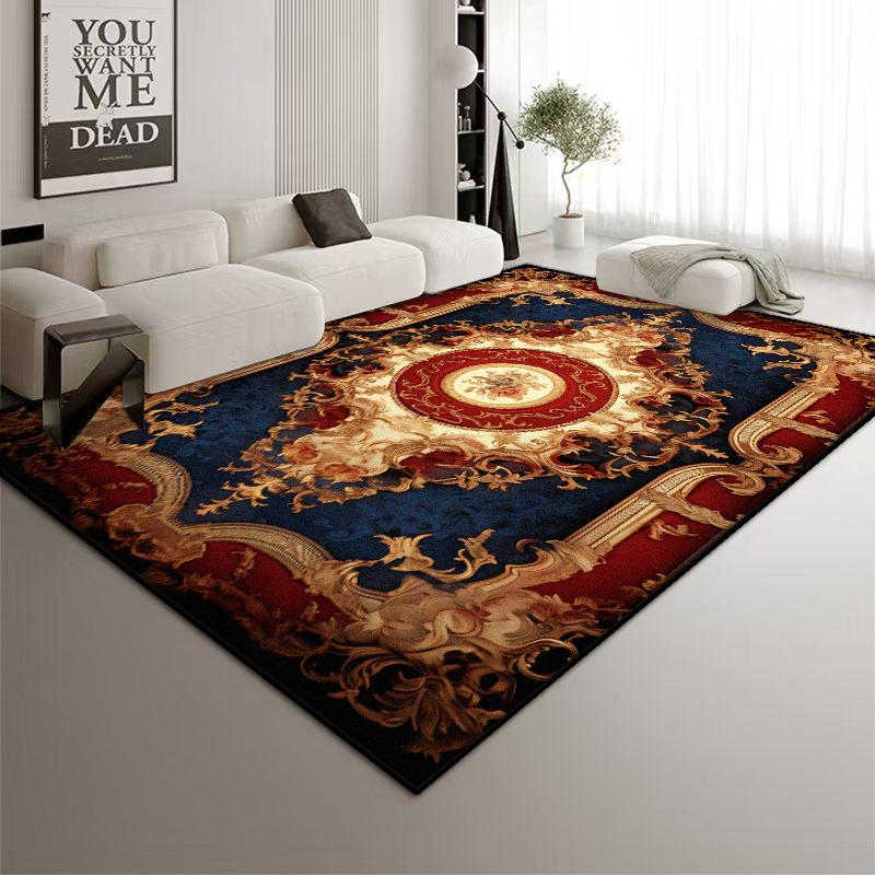 European Style Easy Clean Home Decoration Luxury Large Living Room Carpet Foldable Room Decor Rug Big Size Dressing Table Mat
