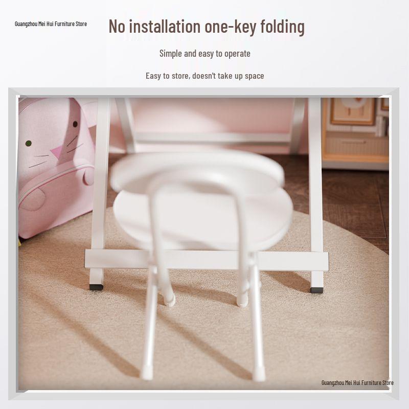 Детский портативный многофункциональный складной стол для учебы и набор стульев - Не требует установки