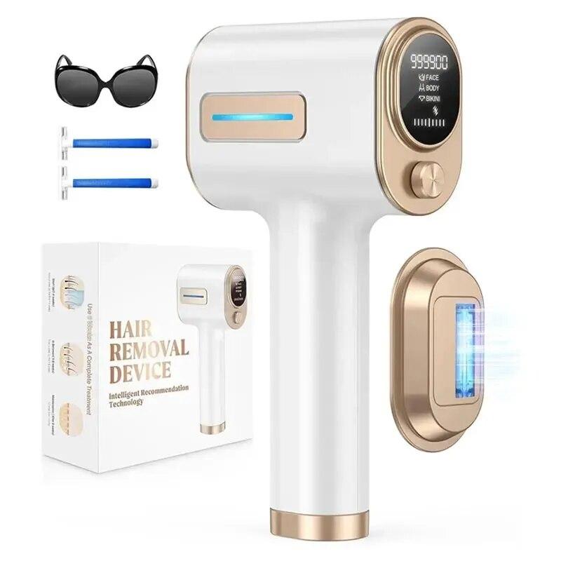 Лазерный эпилятор для удаления волос с быстрой вспышкой 0,8 с, безболезненное устройство для удаления волос в домашних условиях для женщин и мужчин, лечение всего тела