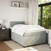Maison Exclusive - Sommier à lattes de lit et matelas Gris clair 120x200cm Velours
