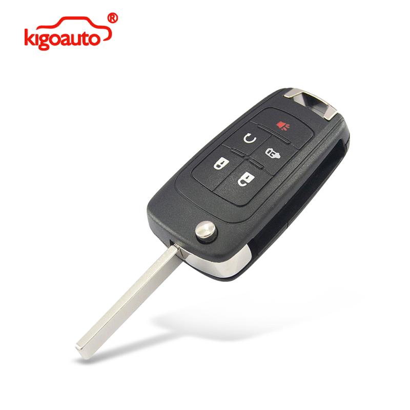 kigoauto Remote Key Case Shell 5 Button Flip Key Fob Replacement Case for Buick LaCrosse GL8 Chevrolet Volt 2010-2015
