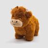 Simulation Highland Cow Soft Highland Cow Fluffy Cow Animal Brown Highland Cow Stuffed Animal Plush Toy Cartoon Realistic Gift
