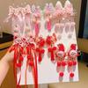 Bow Traditional Chinese Hair Clip Elegant New Year Hair Accessory Tassel Hairpin  Festive Occasions