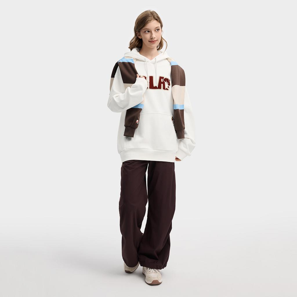 Fila CNY Модный Персонализированный Трендовый Минималистичный Классический Вышитый Логотип Паттерн Ретро Спортивный Повседневный Универсальный Удобный Худи F11U619203FWT