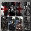Knights Templar Phone Case For Iphone 11 12 Mini 13 14 Pro Xs Max X 8 7 6s Plus 5 Se Xr Shell