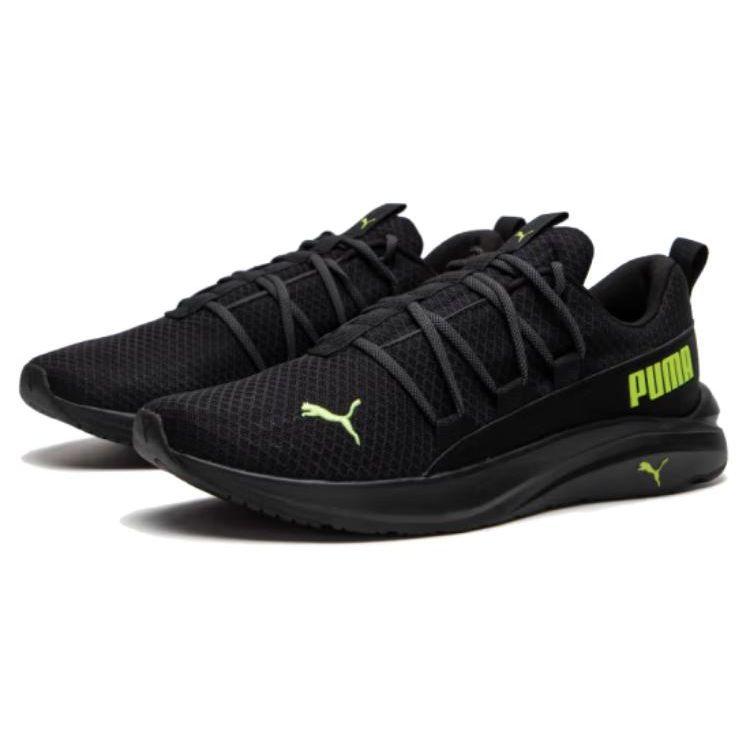 Puma Softride One4all Comfortable Shock Absorbing Breathable Lightweight Low Top Running Shoes Men Sneaker Black Green 377671-12