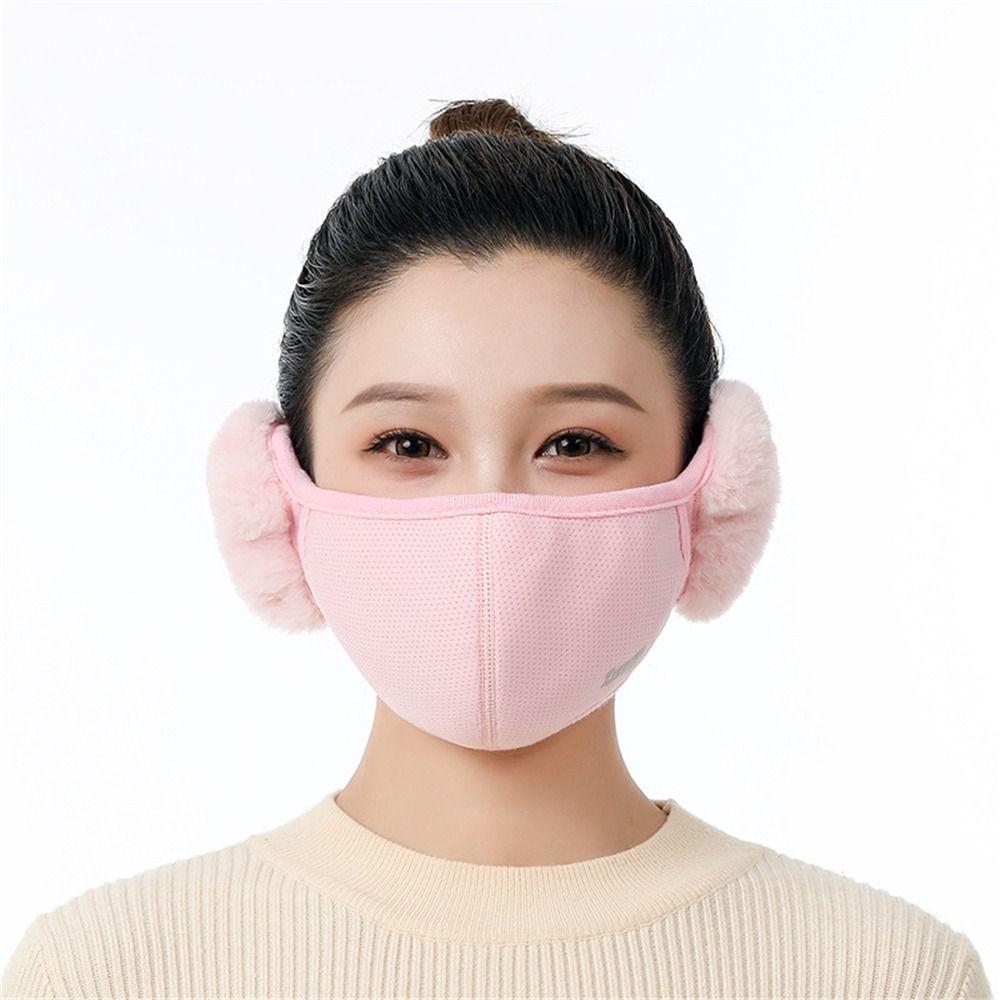 Female Windproof Cold-proof Ear Warmer Mouth Cover Earmuffs Outdoor Mask