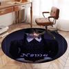 Custom Name Wednesday Printed Round Rug Carpet Chair Rug Area Rug Entryway Doormats,for Office Chair Living Room Bedroom Kitchen Room.