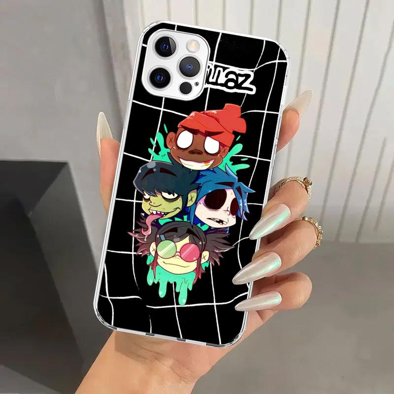 Gorillaz Anime Phone Case for Iphone 17 Air 16 15 Plus 14 13 Mini 12 11 Pro Max 16E 7 8 SE 2020 Soft Funda Print Shell 17 Air 16