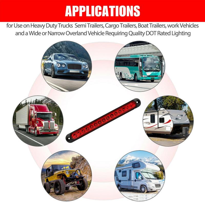 Красный стоп-сигнал для автомобиля Водонепроницаемый стоп-сигнал высокого расположения Многоцелевые стоп-сигналы Пылезащитные автомобильные принадлежности для путешествий Ежедневные