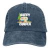 Camper Camping Multicolor Hat Peaked Womens Cap Happy Camper Trailer Personalized Visor Protection Hats