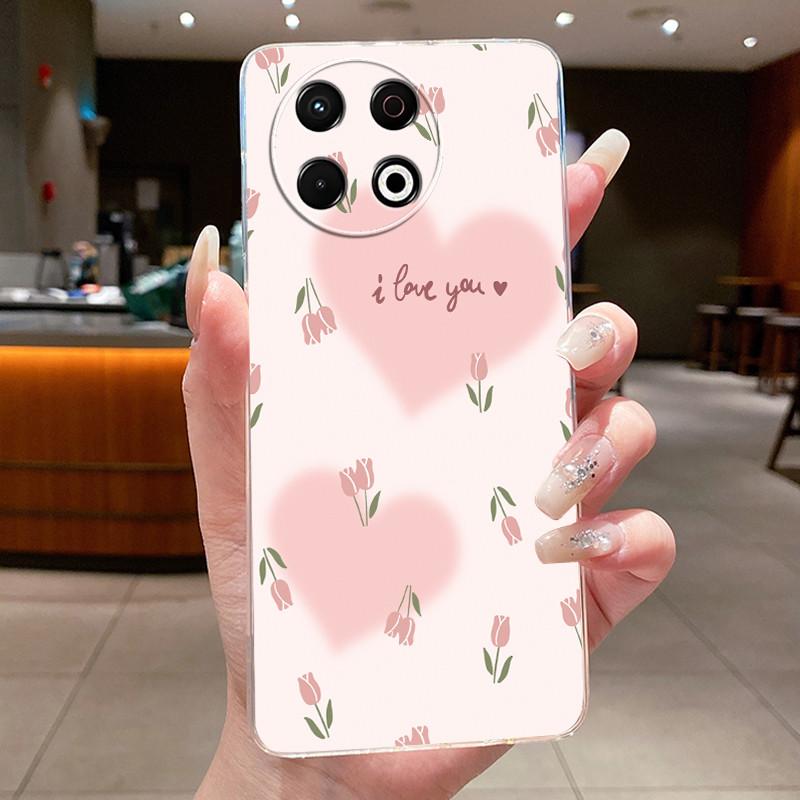 Гелевый чехол для Tecno Spark 30 Pro KL7 Чехлы Цветок Бабочка Бант Чехол для телефона Spark 30pro 4G Мягкий силикон Прозрачная ТПУ крышка