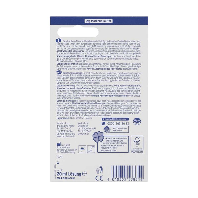 Миболис Солевой Назальный Спрей 20мл