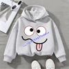 Funny Tongue Out Face Print Kids Hoodie Unisex Boys Girls Casual Pullover Sweatshirt Autumn Winter Children Hooded Tops