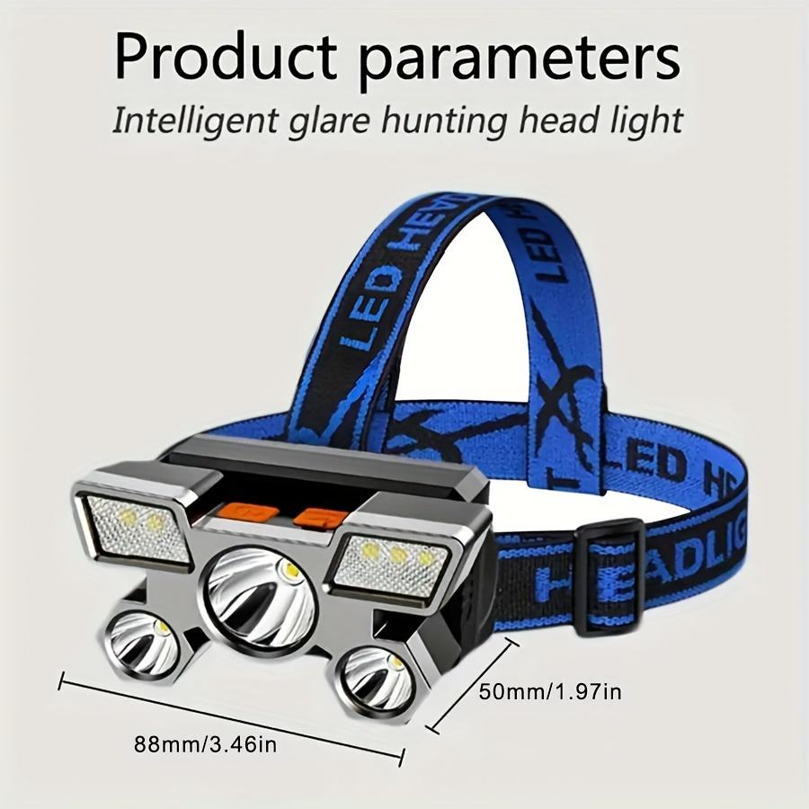 1 шт. Суперяркий 3LED+6SMD налобный фонарь USB перезаряжаемый портативный 4 режима ночной фонарик для рыбалки на открытом воздухе кемпинга приключений