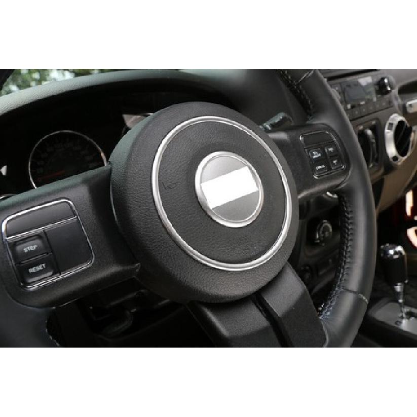 Декоративная рамка центральной части руля Для Jeep Wrangler JK Compass 2011+ Серебристая