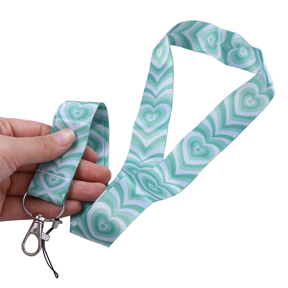 Key Ring Holder Name Tag Holder Badge Holder Heart Lanyard ID Card Pass Hang Rope Love Neck Strap